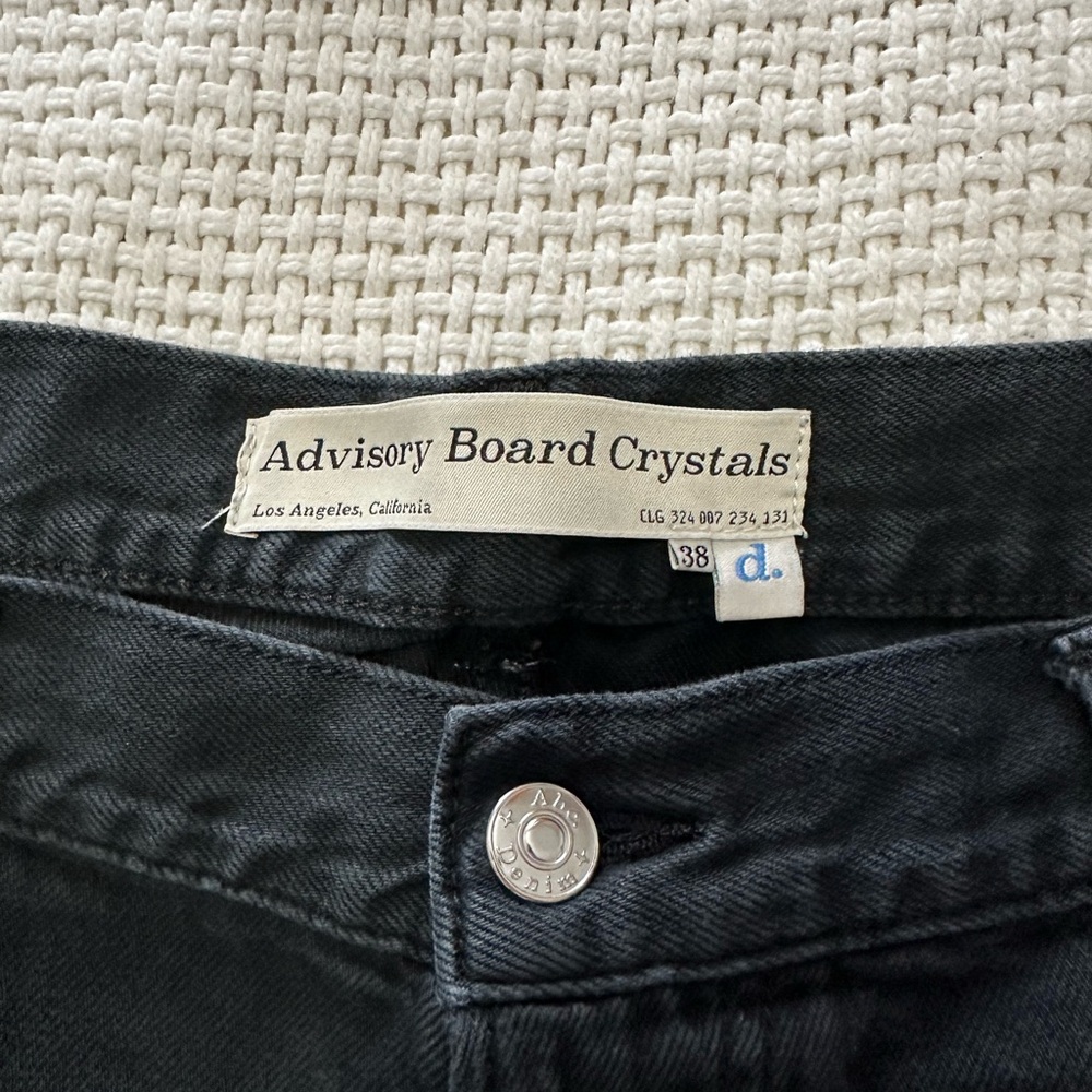 Advisory Board Crystals Denim (Abcd) Black Straight Jeans 38x30